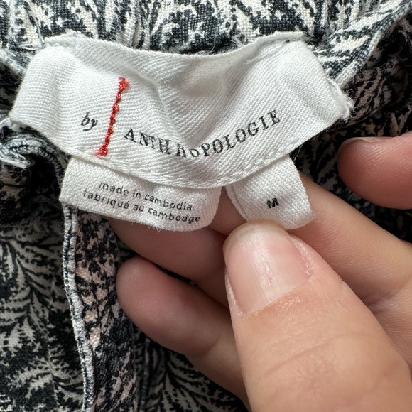 Anthropologie Women's Rhys Utility Joggers Pants Leaf Linen Blend Size Medium - Picture 3 of 8